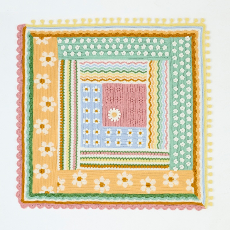 Sirdar Spring CAL Crochet Along Blossom & Buds Blanket - 15 x Hayfield Bonus DK Yarns & Label Bundle
